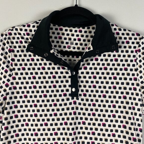 Tail Polo Shirt Womens Small Golf Tennis Snap Closure Short Sleeve Stretch Top - Picture 2 of 9